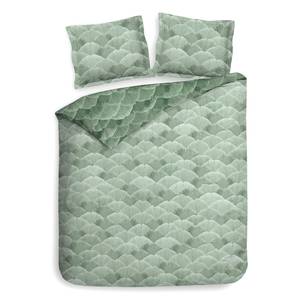 Parure de lit Danilo Satin - Vert - 140 x 200/220 cm + oreiller 70 x 60 cm