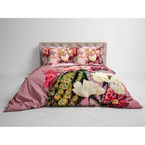 Parure de lit réversible Fonda Coton - Rose - 260 x 220 cm + 2 oreillers 60 x 70 cm