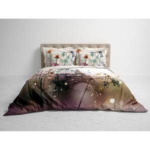 Parure de lit réversible Aimy Satin - Blanc - 140 x 200/220 cm + oreiller 70 x 60 cm