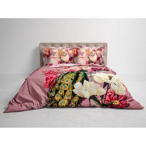 Parure de lit réversible Fonda Coton - Rose - 240 x 200/220 cm + 2 oreillers 70 x 60 cm