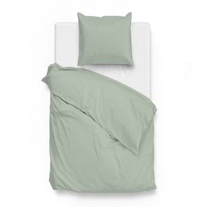 Parure de lit Satinado Satin de coton - Vert pastel - 155 x 220 cm + oreiller 80 x 80 cm