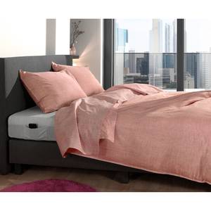 Beddengoed Lino katoen - Oud pink - 155x220cm + kussen 80x80cm