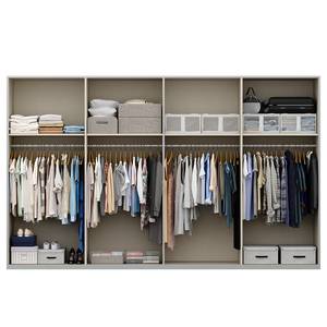 Schwebetürenschrank SKØP pure reflect Seidengrau - 360 x 222 cm - 4 Türen