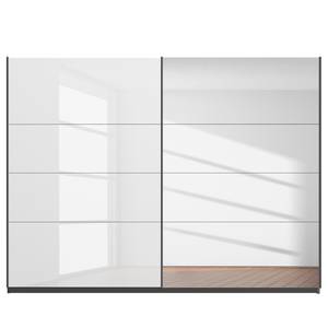 Zweefdeurkast SKØP gloss reflect Grafietkleurig/hoogglans wit - 270 x 236 cm - 2 deuren