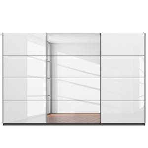 Zweefdeurkast SKØP gloss reflect Grafietkleurig/hoogglans wit - 315 x 236 cm - 3 deuren