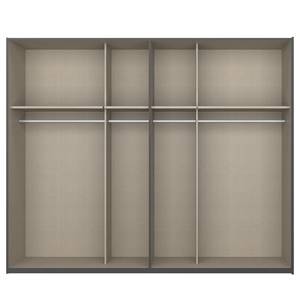 Zweefdeurkast SKØP gloss reflect Grafietkleurig/hoogglans wit - 270 x 222 cm - 2 deuren