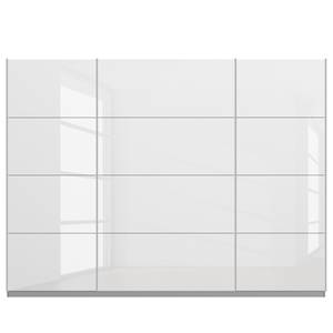 Schwebetürenschrank SKØP pure gloss Hochglanz Weiß / Seidengrau - 270 x 236 cm - 3 Türen