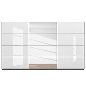 Zweefdeurkast SKØP gloss reflect Grafietkleurig/hoogglans wit - 360 x 222 cm - 3 deuren