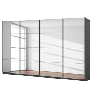 Schwebetürenschrank SKØP reflect Graphit - 360 x 222 cm - 4 Türen