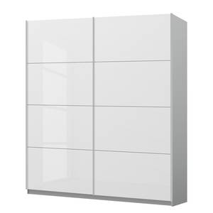 Schwebetürenschrank SKØP pure gloss Hochglanz Weiß / Seidengrau - 181 x 236 cm - 2 Türen