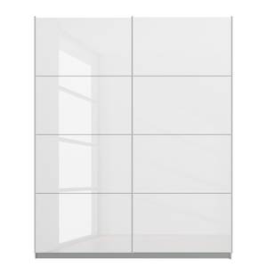 Schwebetürenschrank SKØP pure gloss Hochglanz Weiß / Seidengrau - 181 x 236 cm - 2 Türen