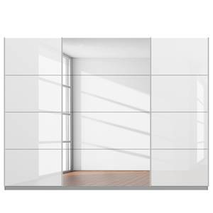 Schwebetürenschrank SKØP gloss reflect Hochglanz Weiß / Seidengrau - 270 x 236 cm - 3 Türen