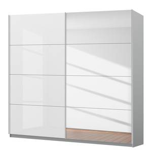 Zweefdeurkast SKØP gloss reflect Wit hoogglans/Zijdegrijs - 225 x 236 cm - 2 deuren