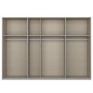 Schwebetürenschrank SKØP gloss reflect Hochglanz Weiß / Seidengrau - 315 x 236 cm - 3 Türen