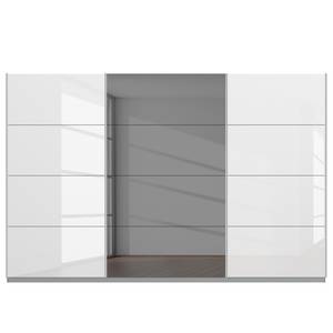 Schwebetürenschrank SKØP gloss reflect Hochglanz Weiß / Seidengrau - 315 x 236 cm - 3 Türen