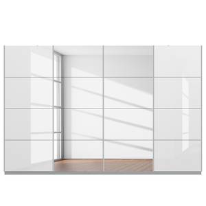 Schwebetürenschrank SKØP gloss reflect Hochglanz Weiß / Seidengrau - 360 x 236 cm - 4 Türen