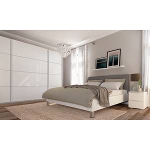 Zweefdeurkast SKØP pure gloss Wit hoogglans/Zijdegrijs - 315 x 222 cm - 3 deuren