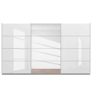 Schwebetürenschrank SKØP gloss reflect Hochglanz Weiß / Seidengrau - 360 x 236 cm - 3 Türen