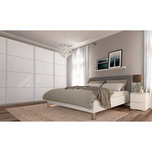 Zweefdeurkast SKØP pure gloss Wit hoogglans/Zijdegrijs - 360 x 222 cm - 4 deuren