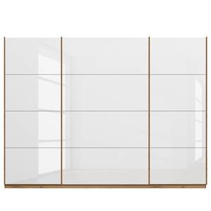 Schwebetürenschrank SKØP pure gloss Hochglanz Weiß / Eiche Artisan Dekor - 270 x 236 cm - 3 Türen