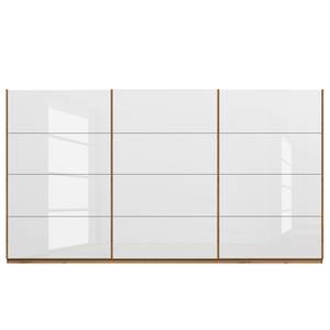 Schwebetürenschrank SKØP pure gloss Hochglanz Weiß / Eiche Artisan Dekor - 405 x 236 cm - 3 Türen