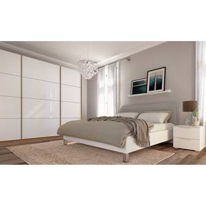 Zweefdeurkast SKØP pure gloss Wit hoogglans/Eikenhouten Artisan look - 270 x 222 cm - 3 deuren