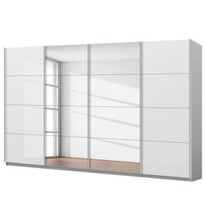 Zweefdeurkast SKØP gloss reflect Wit hoogglans/Zijdegrijs - 360 x 222 cm - 4 deuren