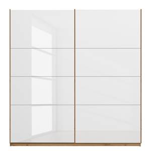 Schwebetürenschrank SKØP pure gloss Hochglanz Weiß / Eiche Artisan Dekor - 225 x 236 cm - 2 Türen