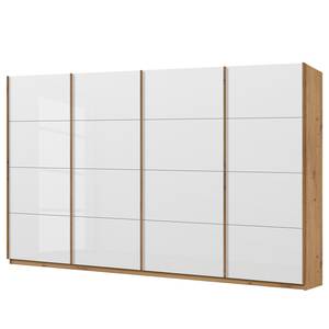 Zweefdeurkast SKØP pure gloss Wit hoogglans/Eikenhouten Artisan look - 360 x 236 cm - 4 deuren