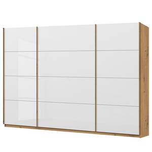 Armoire SKØP pure gloss Blanc brillant / Imitation chêne Artisan - 315 x 222 cm - 3 portes