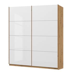 Zweefdeurkast SKØP pure gloss Wit hoogglans/Eikenhouten Artisan look - 181 x 222 cm - 2 deuren