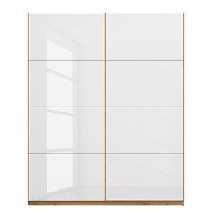 Armoire SKØP pure gloss Blanc brillant / Imitation chêne Artisan - 181 x 222 cm - 2 porte