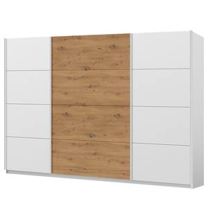 Schwebetürenschrank SKØP pure artisan Alpinweiß / Eiche Artisan Dekor - 315 x 236 cm - 3 Türen