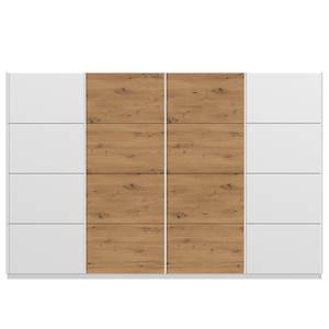 Schwebetürenschrank SKØP pure artisan Alpinweiß / Eiche Artisan Dekor - 360 x 236 cm - 4 Türen