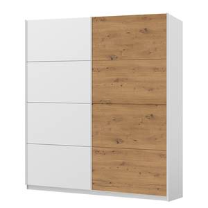 Schwebetürenschrank SKØP pure artisan Alpinweiß / Eiche Artisan Dekor - 181 x 236 cm - 2 Türen