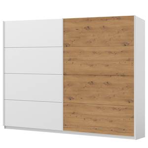 Schwebetürenschrank SKØP pure artisan Alpinweiß / Eiche Artisan Dekor - 270 x 222 cm - 2 Türen