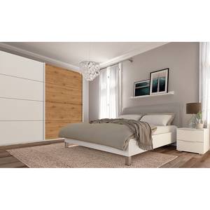 Schwebetürenschrank SKØP pure artisan Alpinweiß / Eiche Artisan Dekor - 270 x 222 cm - 2 Türen