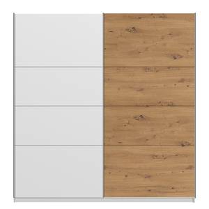 Schwebetürenschrank SKØP pure artisan Alpinweiß / Eiche Artisan Dekor - 225 x 222 cm - 2 Türen