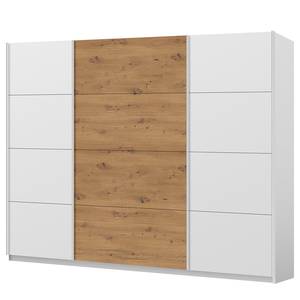 Schwebetürenschrank SKØP pure artisan Alpinweiß / Eiche Artisan Dekor - 270 x 222 cm - 3 Türen