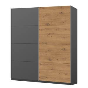 Armoire SKØP pure artisan Graphite / Imitation chêne Artisan - 181 x 222 cm - 2 porte