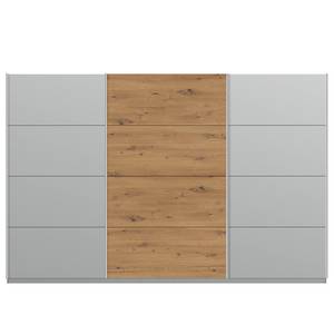 Schwebetürenschrank SKØP pure artisan Seidengrau / Eiche Artisan Dekor - 315 x 236 cm - 3 Türen