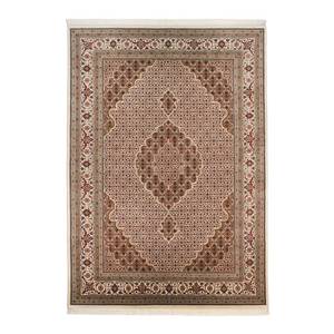 Tapis en laine Sirsa Silk Tabriz II Laine vierge / Soie - Crème - 90 x 160 cm