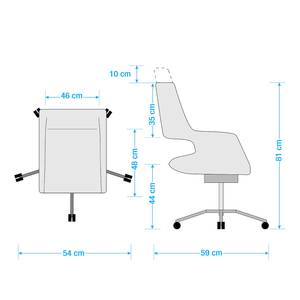 Büroset Luumaki (2-teilig) Kunstleder / Sperrholz - Walnuss Dekor / Schwarz