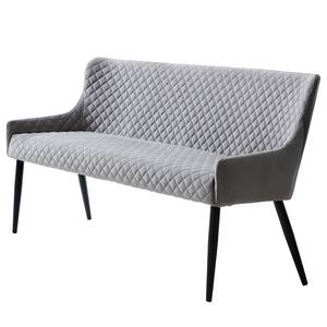 Banquette Elbi II Velours / Fer - Gris clair / Noir