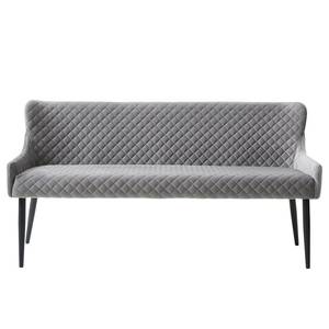 Banquette Elbi II Velours / Fer - Gris clair / Noir