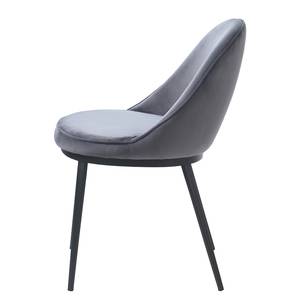 Chaise Cheia II Velours / Fer - Gris clair / Noir