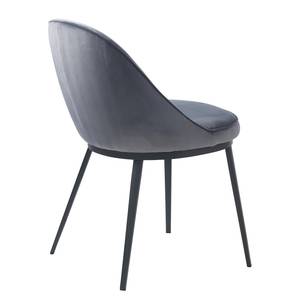 Chaise Cheia II Velours / Fer - Gris clair / Noir