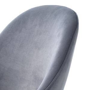 Chaise Cheia II Velours / Fer - Gris clair / Noir