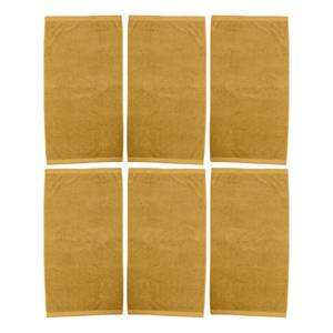 Serviettes de toilette Brava - Lot de 6 Éponge - Ocre