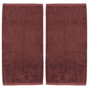 Set di 2 asciugamani Brava Cotone - Rosso scuro